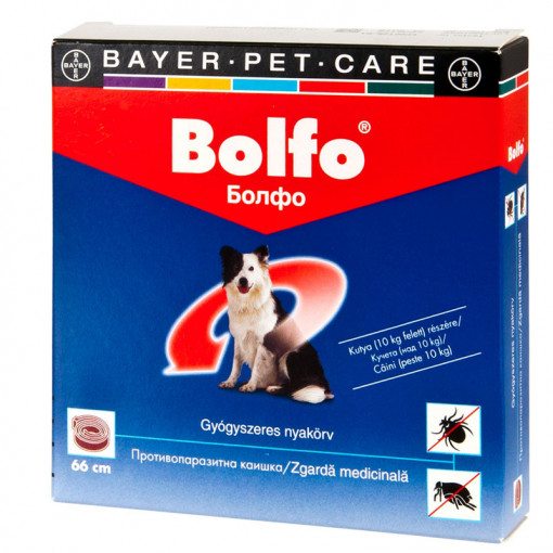 BOLFO 66cm Zgarda antiparazitara extern pentru caini talie medie si mare