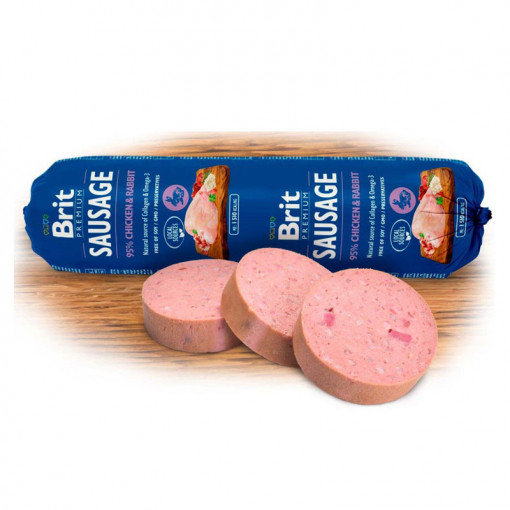 Hrana umeda pentru caini BRIT Salam cu PUI si IEPURE 800g