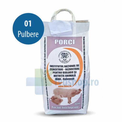 IBNA Furaj complet pentru purcei STARTER O1 (intarcare +21 zile) pulbere sac 10kg