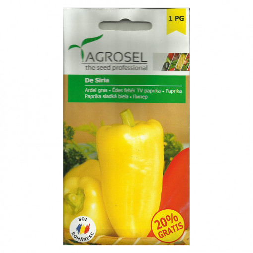 AGROSEL Seminte ARDEI Galben DE ŞIRIA PG1 plic 0.5g