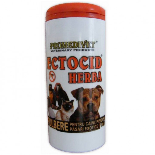 ECTOCID HERBA Pulbere antiparazitara extern pentru animale de companie flacon 50g