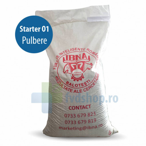 IBNA Furaj complet pentru purcei STARTER O1 (intarcare +21 zile) pulbere sac 25kg