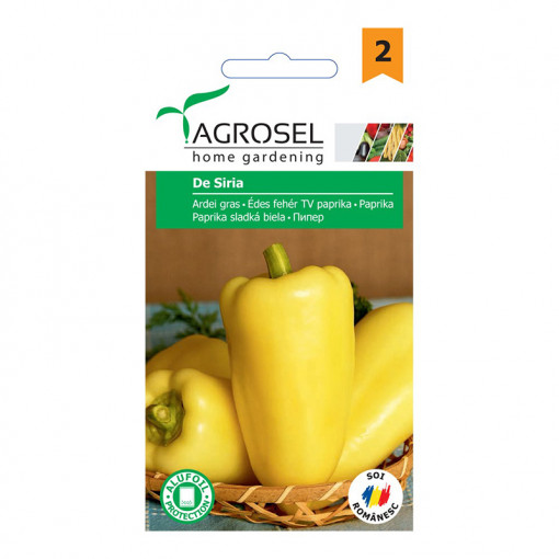 AGROSEL Seminte ARDEI Galben DE ŞIRIA PG2 plic 1g