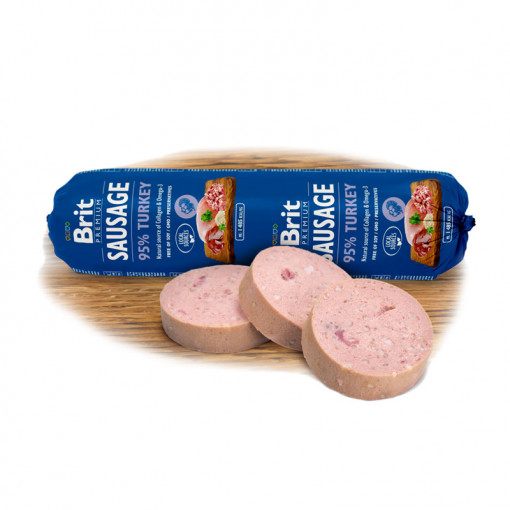 Hrana umeda pentru caini BRIT Salam cu CURCAN si MAZARE 800g