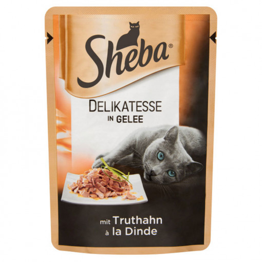 Hrana umeda pentru pisici SHEBA SELECTION cu CURCAN in sos plic 85g
