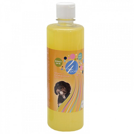 Sampon pentru caini 4DOG CLORHEXIDINA flacon de 500ml