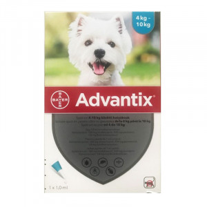 ADVANTIX 100 Solutie antiparazitara extern pentru caini 4-10kg cutie 1 pipeta