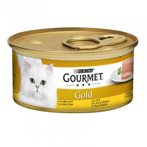Hrana umeda pentru pisici GOURMET GOLD MOUSSE cu PUI conserva 85g