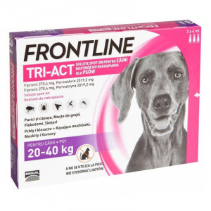 FRONTLINE TRI-ACT L Solutie antiparazitara extern pentru caini 20-40kg cutie 3 pipete