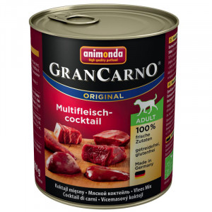 Hrana umeda pentru caini GRANCARNO ADULT MULTIFLEISCH cocktail carne conserva 800g