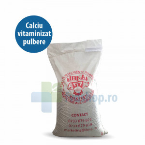 IBNA Carbonat de calciu vitaminizat pulbere sac 10kg