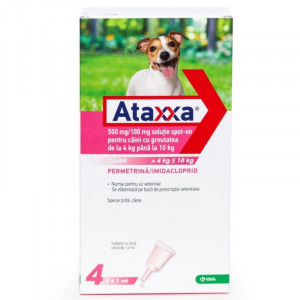 ATAXXA DOG 250 Solutie antiparazitara extern pentru caini 10-25kg cutie 4 pipete