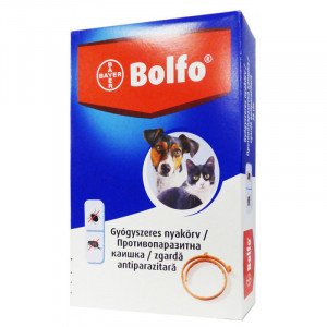 BOLFO 35cm Zgarda antiparazitara extern pentru caini talie mica si pisici