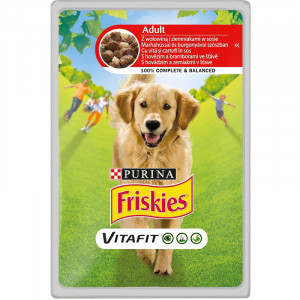 Hrana umeda pentru caini FRISKIES cu VITA si CARTOFI plic 100g