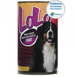 Hrana umeda pentru caini LOLO cu FICAT conserva 1240g