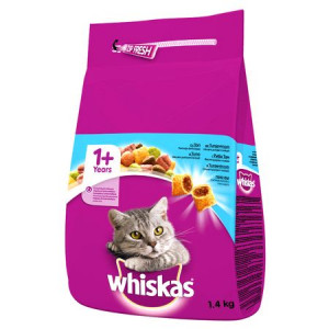 Hrana uscata pentru pisici WHISKAS cu TON punga 1.4kg