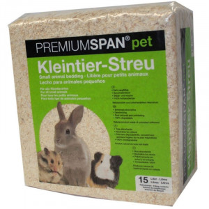 Asternut igienic pentru rozatoare PREMIUM SPAN CITRUS Rumegus presat cu aroma de lamaie pachet 15litri