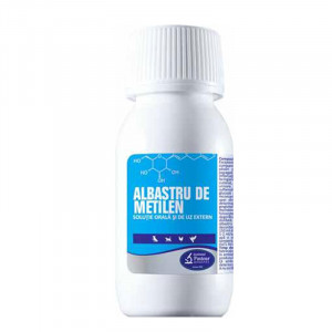 FARMAVET Supliment nutritiv pentru animale de gospodarie ALBASTRU METILEN solutie buvabila flacon 100ml