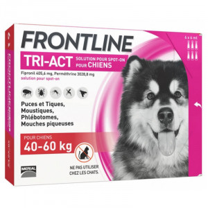 FRONTLINE TRI-ACT XL Solutie antiparazitara extern pentru caini 40-60kg cutie 3 pipete