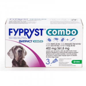 FYPRYST COMBO XL Solutie antiparazitara extern pentru caini 40-60kg cutie 3 pipete - Img 1
