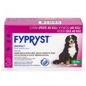 FYPRYST DOG XL Solutie antiparazitara externa pentru caini 40-60kg cutie 3 pipete - Img 1