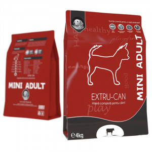 Hrana uscata pentru caini EXTRU-CAN MINI cu VITA sac 4kg