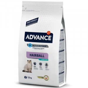 Hrana uscata pentru pisici ADVANCE CAT ADULT HAIRBALL cu CURCAN si OREZ punga 1.5kg