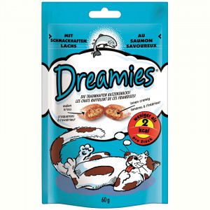 Recompense pentru pisici DREAMIES cu SOMON punga 60g