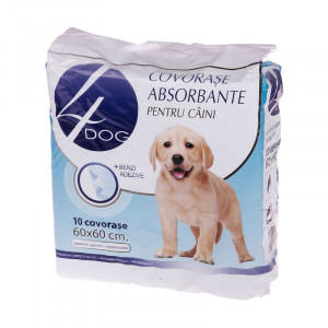 4DOG Covorase absorbante pentru caini 60*60cm pachet 10 bucati