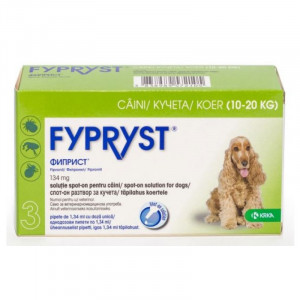 FYPRYST DOG M Solutie antiparazitara externa pentru caini 10-20kg cutie 3 pipete - Img 1