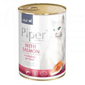Hrana umeda pentru pisici PIPER ADULT cu SOMON conserva 400g