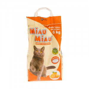 Asternut igienic pentru pisici MIAU-MIAU Nisip cu Portocala 5kg