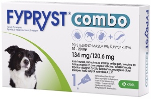 FYPRYST COMBO M Solutie antiparazitara extern pentru caini 10-20kg cutie 3 pipete