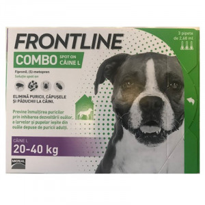 FRONTLINE COMBO L Solutie antiparazitara extern pentru caini 20-40kg cutie 3 pipete