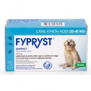 FYPRYST DOG L Solutie antiparazitara extern pentru caini 20-40kg cutie 3 pipete - Img 1