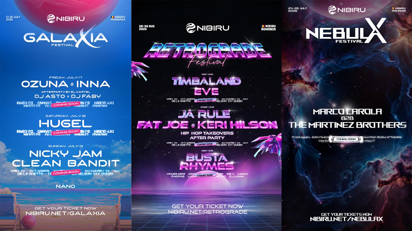 NIBIRU: 90 de artiști și festivaluri noi, în cel mai mare anunț de până acum, dezvăluit într-un live-maraton de 5 ore