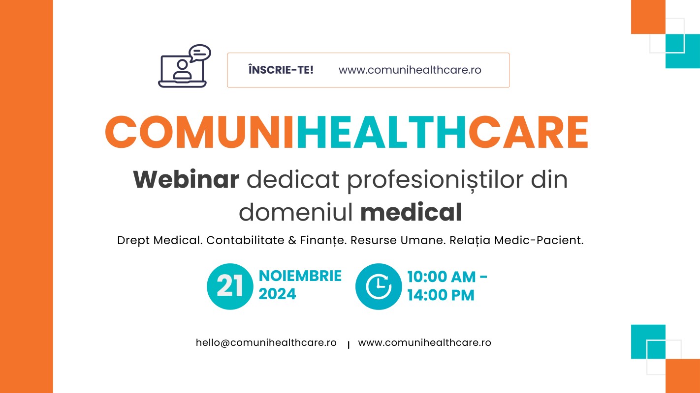 ComuniHealthCare – Webinar dedicat profesioniștilor din domeniul medical