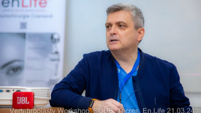 Dr. Bogdan Dorobăț a condus editia II de Workshop de Vertebroplastie și Live Surgery, SUUB, 21.03.2024