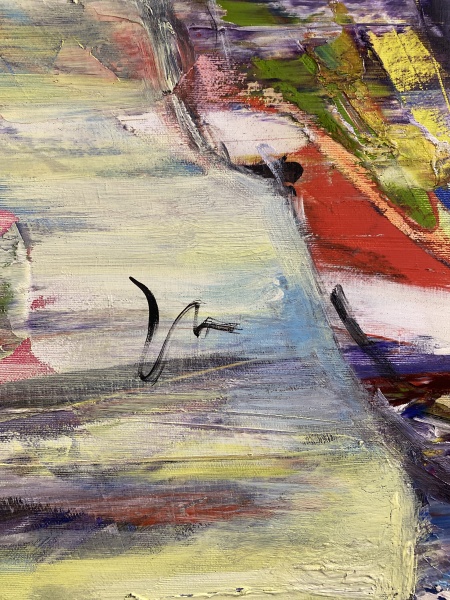 Pictura abstracta: Run of Ideas 50x70 cm, oil on canvas - Img 8