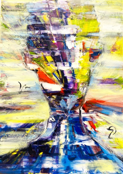 Pictura abstracta: Run of Ideas 50x70 cm, oil on canvas