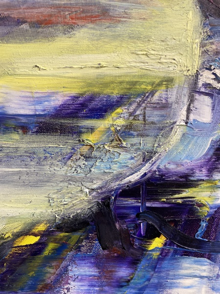 Pictura abstracta: Run of Ideas 50x70 cm, oil on canvas - Img 2