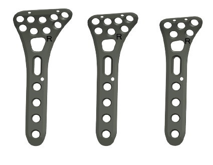 Placa de Radius Distal poliaxiala pentru osteointeza fracturii de radius