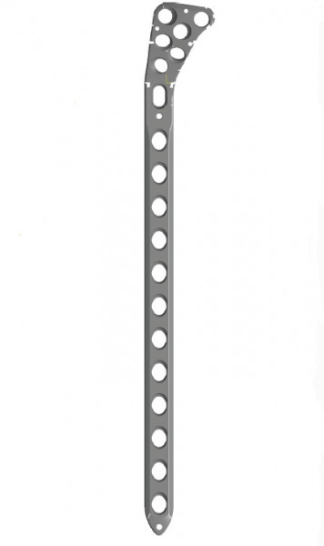 Placa de tibie proximala poliaxiala pentru osteosinteza fracturii de tibie