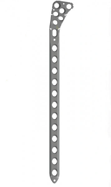 Placa de tibie proximala poliaxiala pentru osteosinteza fracturii de tibie