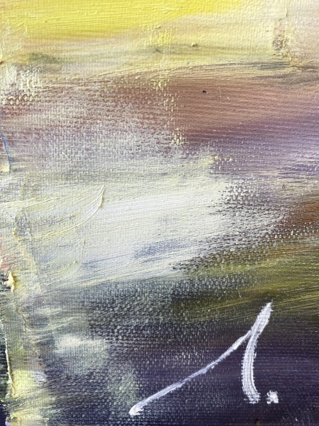 Picturta abstracta: " “Turkish delight under Bosphorus Bridge”, 50x70 cm, ulei pe pânză (oil on canvas) - Img 5