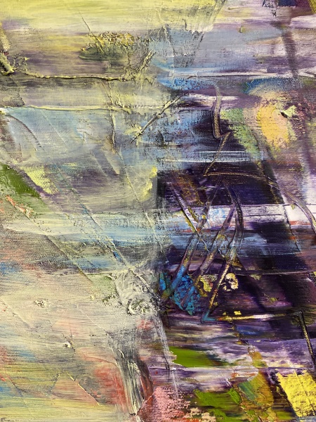 Pictura abstracta: Run of Ideas 50x70 cm, oil on canvas - Img 6
