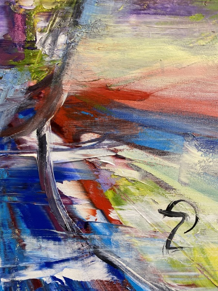 Pictura abstracta: Run of Ideas 50x70 cm, oil on canvas - Img 7