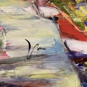 Pictura abstracta: Run of Ideas 50x70 cm, oil on canvas - Img 8