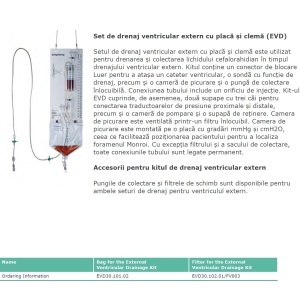 Set de drenaj ventricular extern cu placă și clemă Enlife