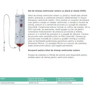 Set de drenaj ventricular extern cu placă și clemă Enlife